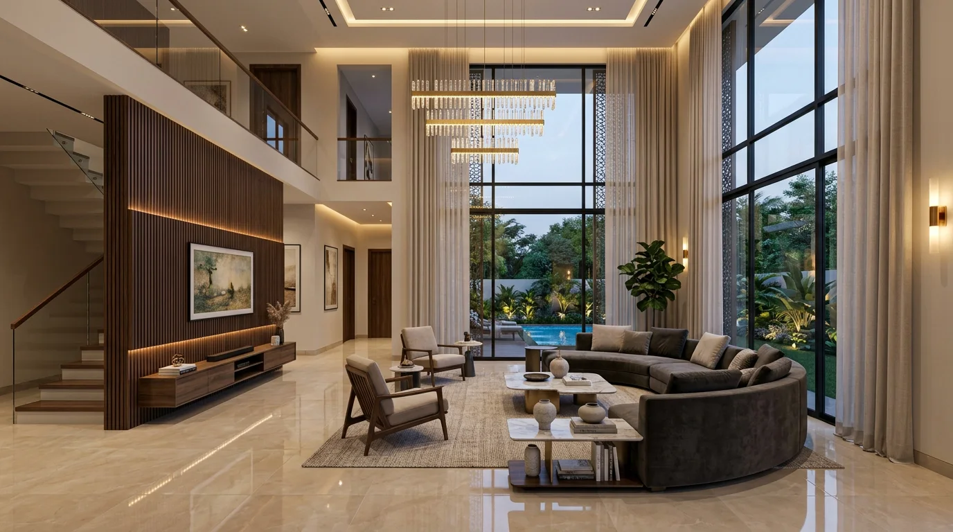 Double-Height Living Hall & Modern Joinery
